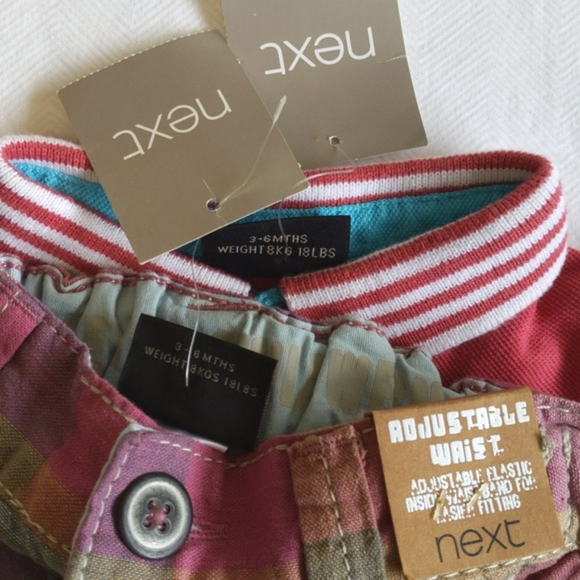 NEW next UK polo shirt & cargo shorts matching outfit set 3-6 months baby - Picture 2 of 12